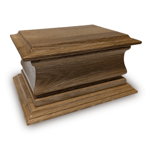 Solid Oak Single Small Ashes Cremation Casket | Pet or Child