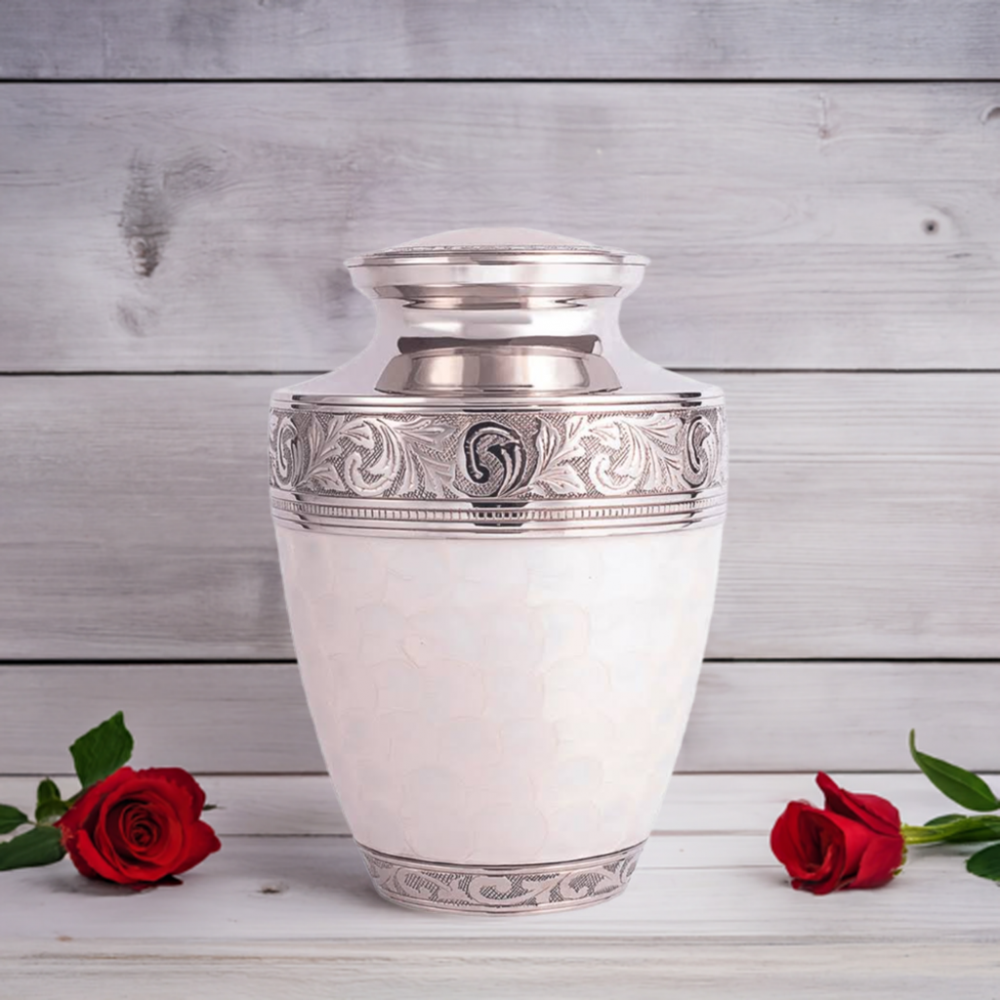 Silver Dignity Brass Single Ashes Urn (Adult/Keepsake Sizes) - Image 5