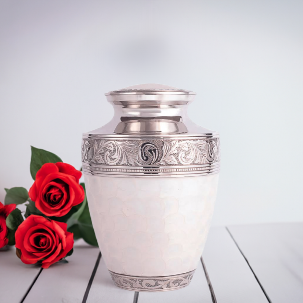 Silver Dignity Brass Single Ashes Urn (Adult/Keepsake Sizes) - Image 6