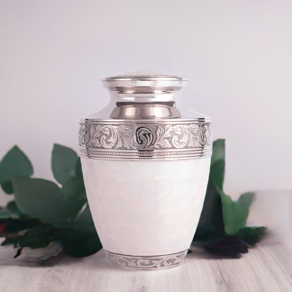 Silver Dignity Brass Single Ashes Urn (Adult/Keepsake Sizes) - Image 4