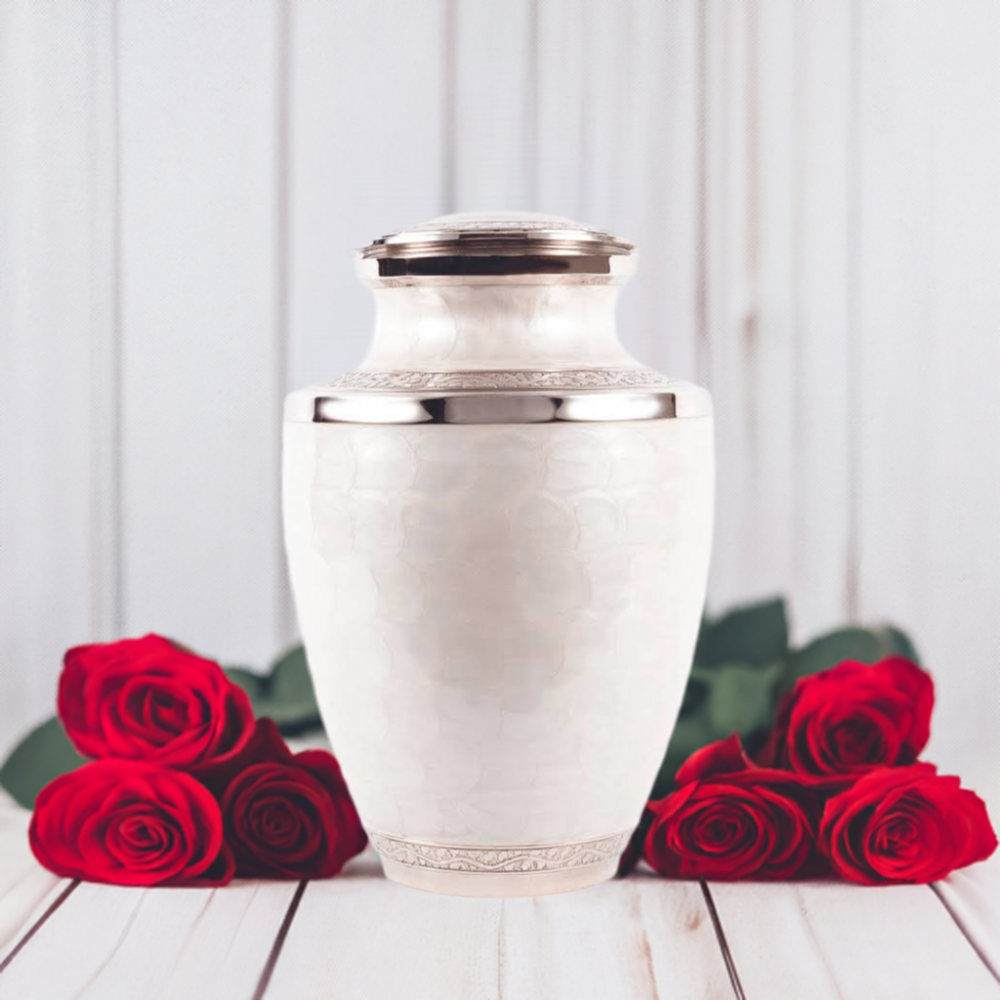 Superior Silver Brass Single Ashes Urn (Adult/Keepsake Sizes) - Image 2