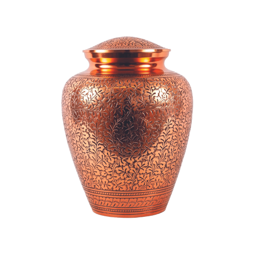 Superior Copper Leaf Single Ashes Urn