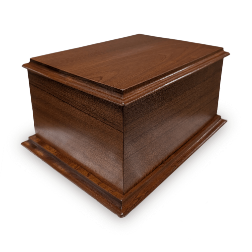 Mahogany Plain Twin Adult Ashes Cremation Casket